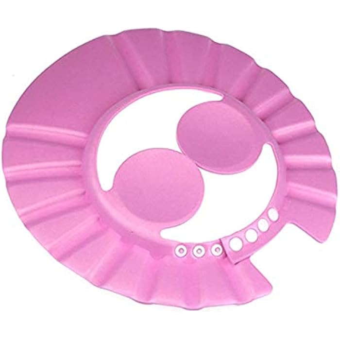 Adjustable Soft Baby Bath Shower Cap With Ears Protection - Pink